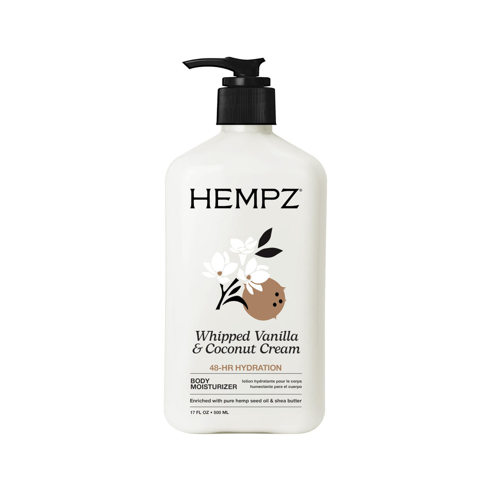 Hempz front packaging showing bottle and appealing tropical scent