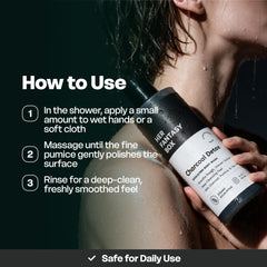 Her Fantasy Box activated charcoal detail showing dark pigment benefit: detoxifying visual cue