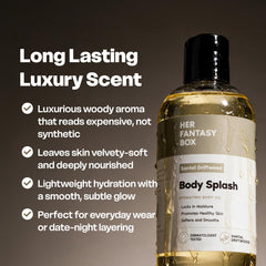 Her Fantasy Box spray nozzle close-up demonstrating fine mist for gentle coverage