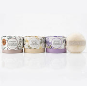 Herb & Root front packaging showing trio set and puff for elegant gifting