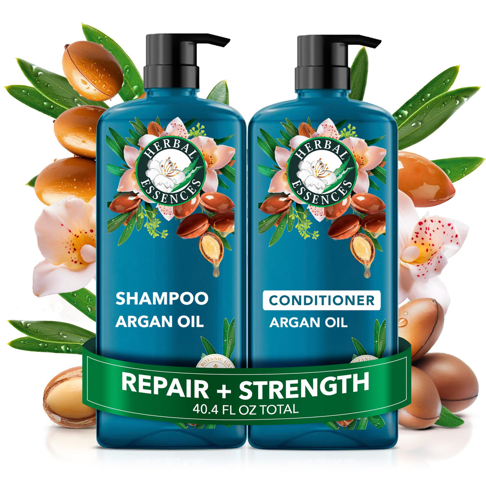 Herbal Essences front packaging showing dual 20.2 fl oz bottles and citrus scent benefit
