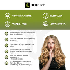 HERBBY creamy texture lather on hair demonstrating easy application benefit
