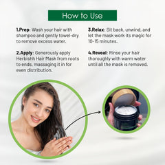 Herbishh being applied in shower demonstrating easy at-home deep conditioning