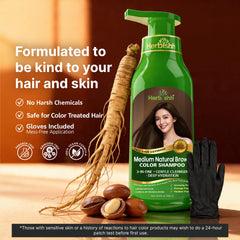 Herbishh argan mask sachet detail showing nourishing conditioning benefit
