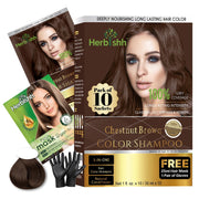 Herbishh front pouch showing chestnut brown packaging and travel-ready design