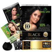 Herbishh front packaging travel pack showing compact black color set and convenience