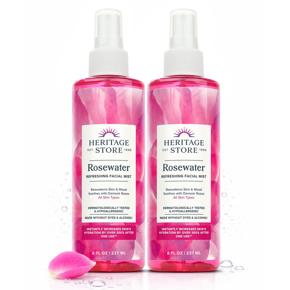 HERITAGE STORE front packaging two bottles showing eco friendly design and convenience