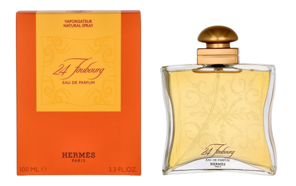 Hermès 24 Faubourg front bottle showing elegant design and long-lasting fragrance