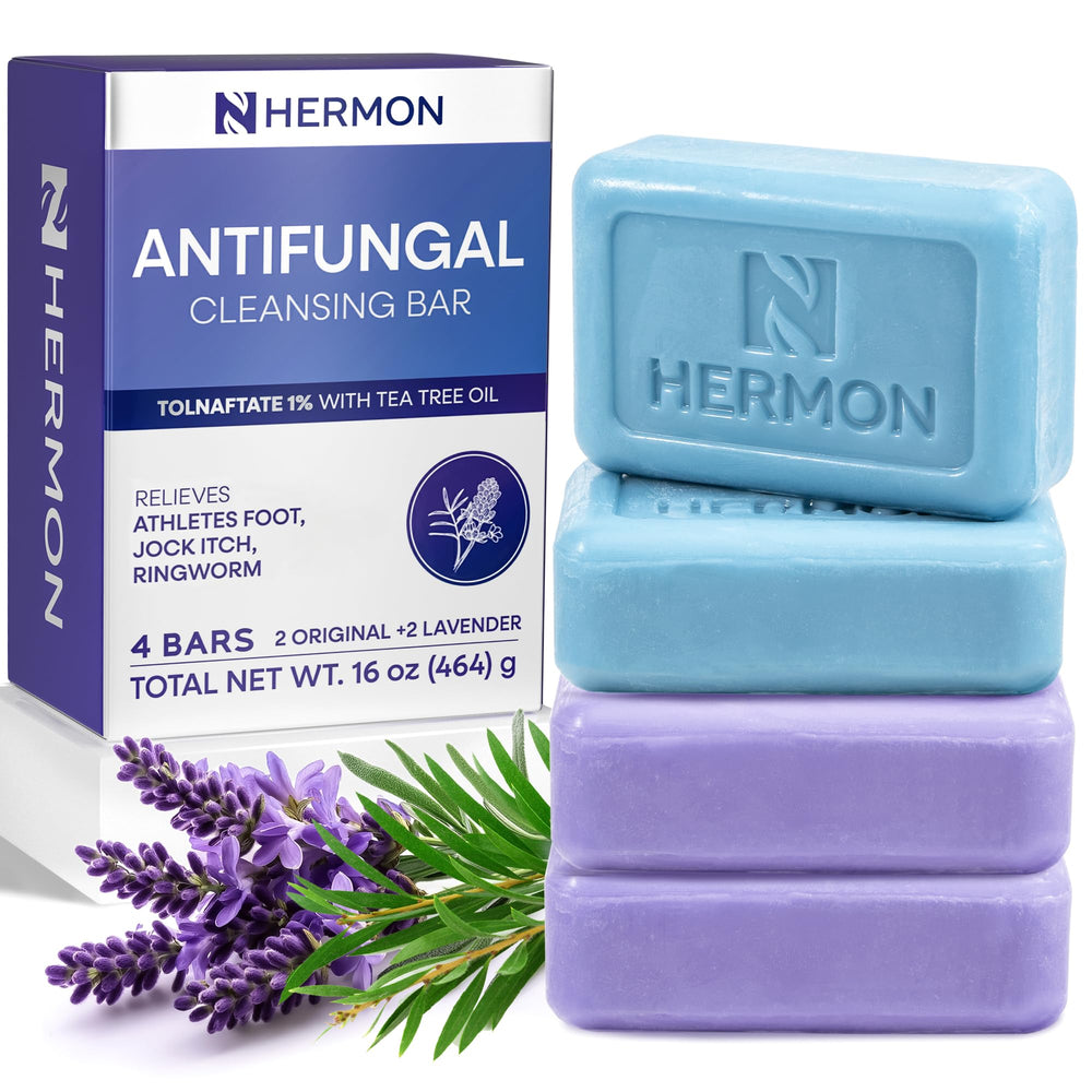 Hermon front packaging 4-pack showing product and benefits
