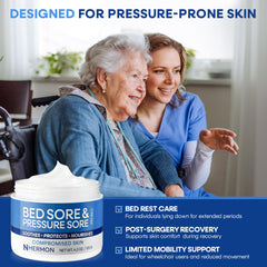 Hermon tube next to a hand for size comparison and convenient bedside use benefit