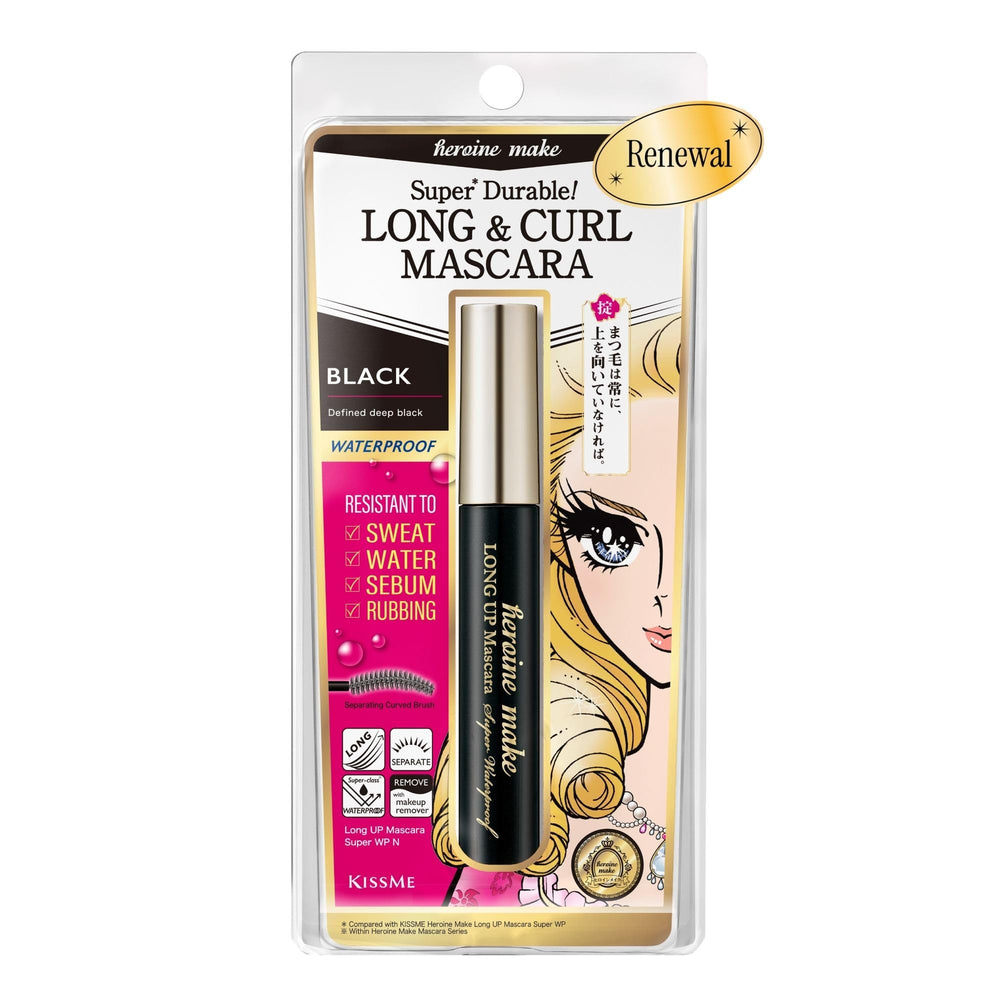 Heroine Make front packaging showing waterproof benefit and clear branding