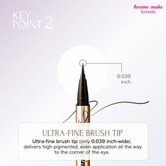 Heroine Make ink swatches on skin displaying true brown-black pigmentation