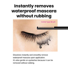 Heroine Make mascara texture stroke demonstrating deep black, volumizing effect