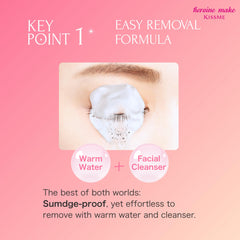 Heroine Make mascara applied on lashes showing dramatic length benefit