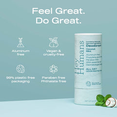 HEY HUMANS texture close-up on open stick illustrating smooth application benefit