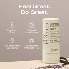 Hey Humans stick close-up revealing smooth application surface and natural formulation benefit