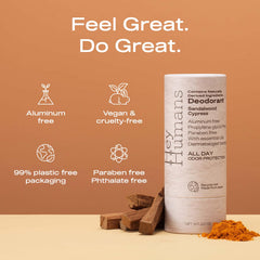 Hey Humans deodorant texture close-up highlighting smooth application and moisturizing oils