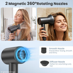 Heyfeel dryer with concentrator attached for precise smooth styling