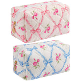 HHQQWZ front view showing floral bowknot and roomy silhouette for organized travel