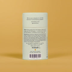 HiBAR texture close-up of solid deodorant showing smooth glide