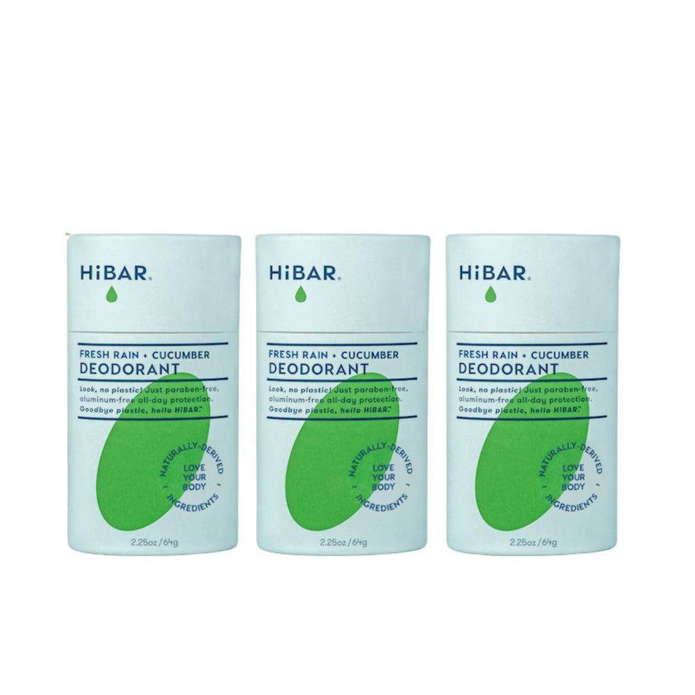 HIBAR front packaging showing Fresh Rain & Cucumber for plastic-free benefit