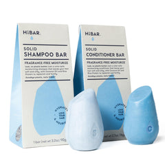 HIBAR front packaging showing moisturizing fragrance-free set benefits