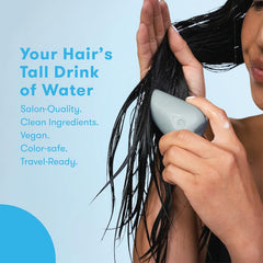 HIBAR bar in hand lathering on wet hair, demonstrates easy application and reduced product waste