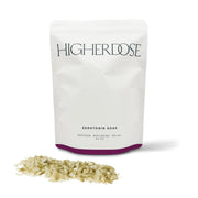 HigherDOSE jar front view showing product and calming design benefit