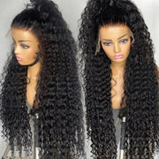 HILYN front view jet black wig showing natural hairline and fullness