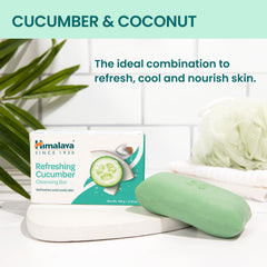 Himalaya cucumber bar close-up highlighting cooling, pore-toning benefit