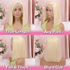 HIRIREMY side profile of wig on model showing natural side part benefit