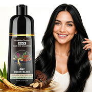 HIS&HERCHOICE front packaging showing black shampoo and benefits