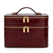 HiTotes crocodile vanity case front view showing neat storage and travel-ready design