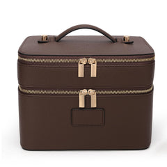 HiTotes front view showing compact leather vanity case and sturdy handle