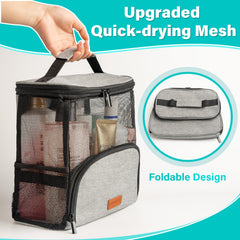 Hiverst interior organization with elastic bands holding full-size bottles upright