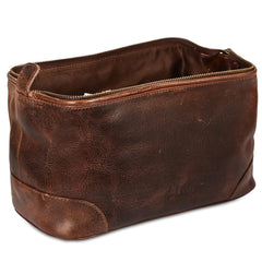 HLC toiletry bag open interior layout with organized space for grooming essentials