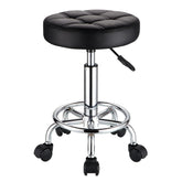 HMTOT front view of round stool showing compact profile and mobility benefit