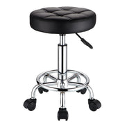 HMTOT front view of round stool showing compact profile and mobility benefit