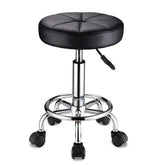 HMTOT front view of black round stool showing compact design and mobility benefit