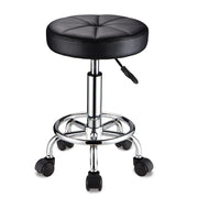 HMTOT front view of black round stool showing compact design and mobility benefit