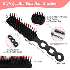 HOFASON close-up of nylon bristles showing smooth detangling action and gentle glide