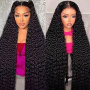 Hoiloxa front view deep wave wig showing natural hairline benefit