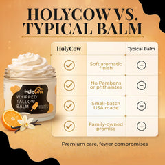 Bathroom countertop scene with HolyCow jar illustrating daily skincare use