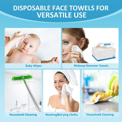 HOMEXCEL towel moistened with cleanser demonstrating strong wet-use absorption