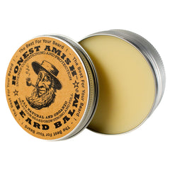 Honest Amish balm being applied to beard for softer, conditioned hair