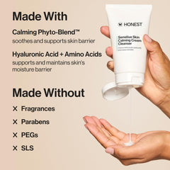 Honest Beauty cream texture close-up showing hydrating, gentle formula