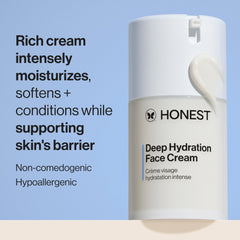 Honest Beauty open jar revealing rich cream texture for deep moisture