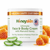 Honeyskin front packaging 4oz showing label and benefits