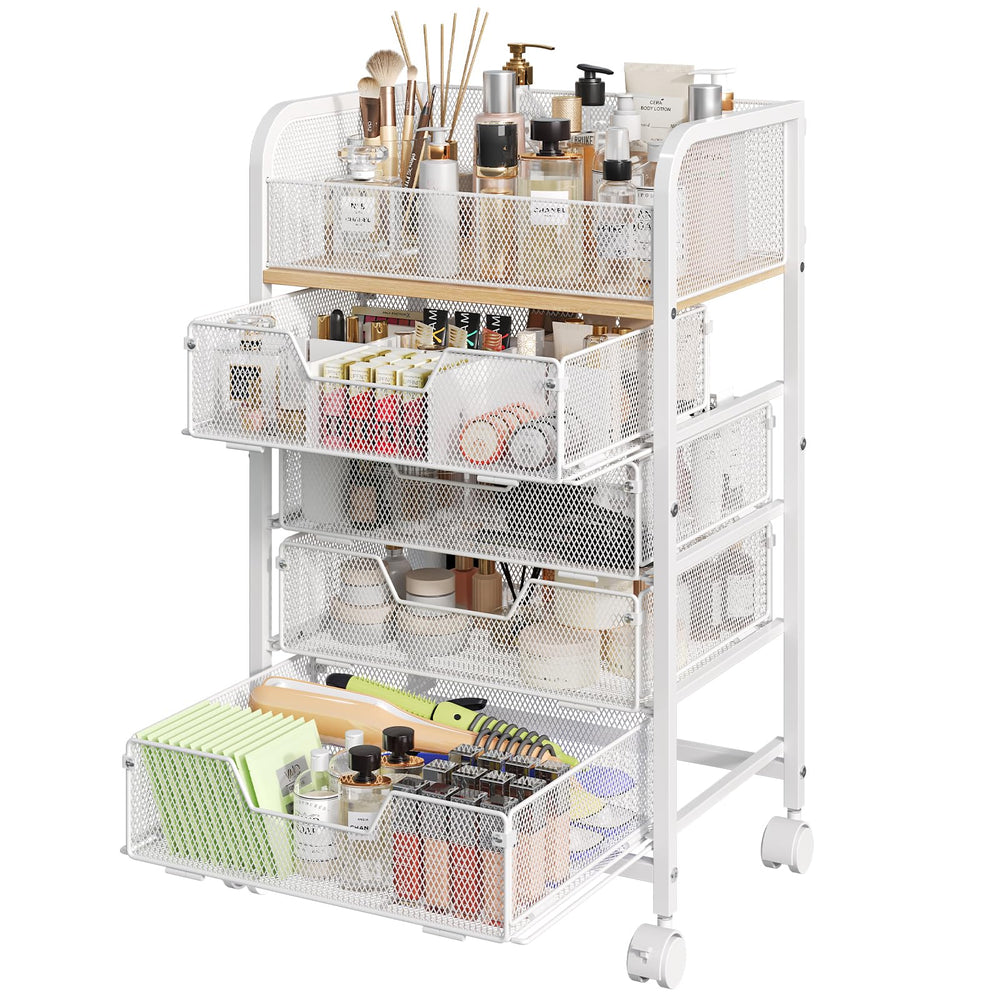 Hongtamoya front view showing four drawers and tidy storage benefit