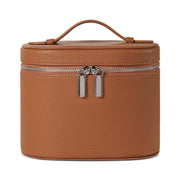 honitty front view travel makeup bag showing compact design and secure zipper for easy transport